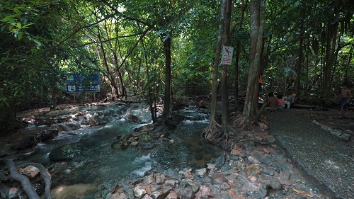 Hot springs waterfall